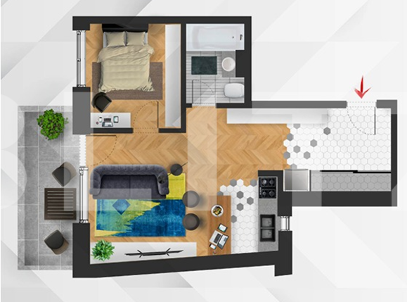 Apartament de vânzare 2 camere Central - 64934AV | BLITZ Cluj-Napoca | Poza2