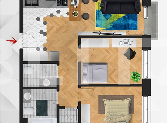 Apartament de vânzare 3 camere Central - 64937AV | BLITZ Cluj-Napoca | Poza1