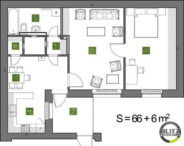 Apartament de vânzare 2 camere Central - 651AV | BLITZ Cluj-Napoca | Poza1