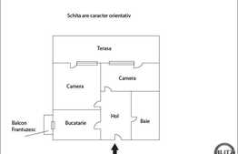 Apartament cu 2 camere, 52 mp plus 22 mp TERASA, zona Porii