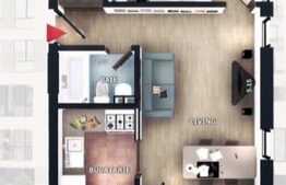Zona VIVO! Apartament cu 2 camere, 40 mp, semifinisat 