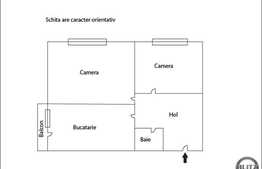 Apartament cu 2 camere, 50 mp utili, balcon, decomandat! Zona strazii Porii!