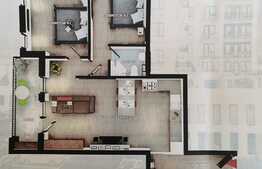 Apartament 3 camere, 75 mp, semifinisat! Zona VIVO! 
