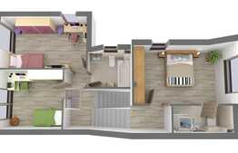 Casa cuplata moderna DEZMIR ,114 mp utili ,teren 250 mp cu panorama Deosebita in ansamblu de case Premium