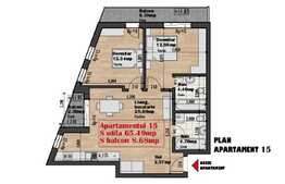 Apartament de 3 camere, 65.49 mp, optional parcare