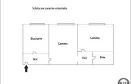 De vanzare apartament 2 camere semidecomandat, 46 mp, zona 14 Iulie