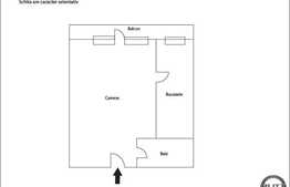 Apartament 2 camere, 37 mp utili, zona Garii