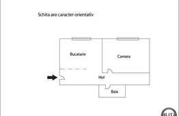 1 camera de vanzare, 34.6 mp utili, zona Calea Turzii, loc de parcare inclus
