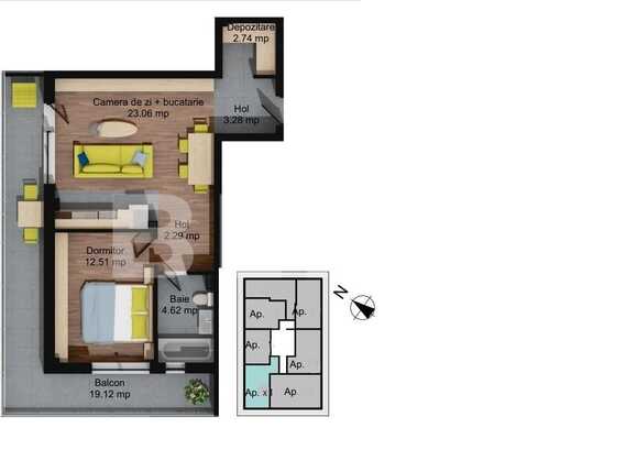 Apartament de vânzare 2 camere Baciu - 65818AV | BLITZ Cluj-Napoca | Poza2