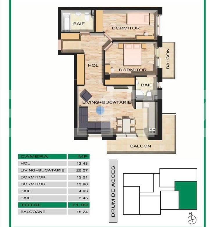 Apartament de vânzare 3 camere Floreşti - 65838AV | BLITZ Cluj-Napoca | Poza1