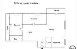 3 camere, 121 mp, 2 terase, garaj, etaj intermediar, zona strazii Alverna