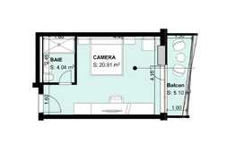 Investitie! Camera de hotel, 32.47 mp, balcon 5.01 mp, Valea Prahovei