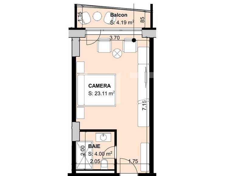 Garsonieră de vânzare Exterior Sud - 66282AV | BLITZ Brașov | Poza1