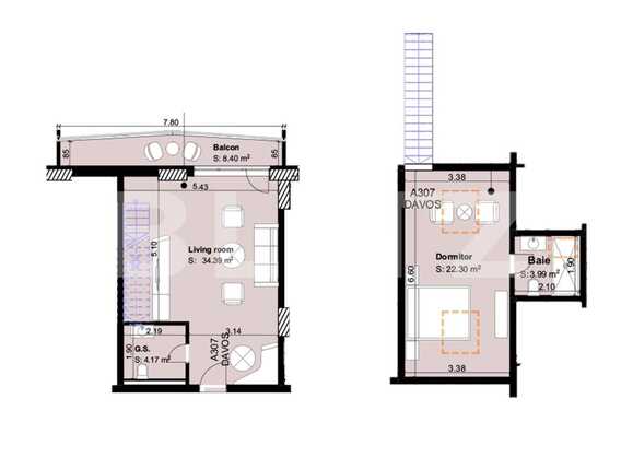 Apartament de vânzare 2 camere Exterior Sud - 66294AV | BLITZ Brașov | Poza5