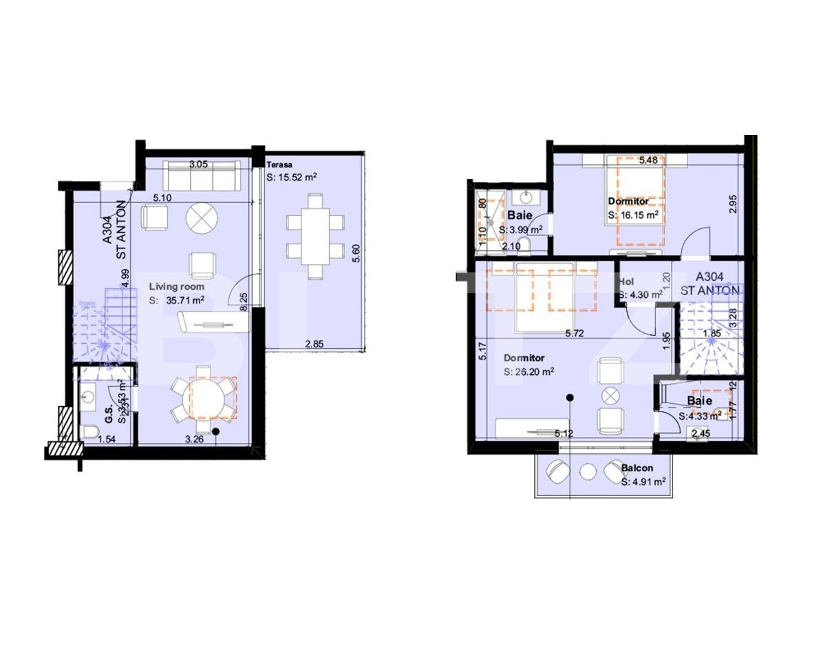 Apartament de vânzare 3 camere Exterior Sud - 66297AV | BLITZ Brașov | Poza5