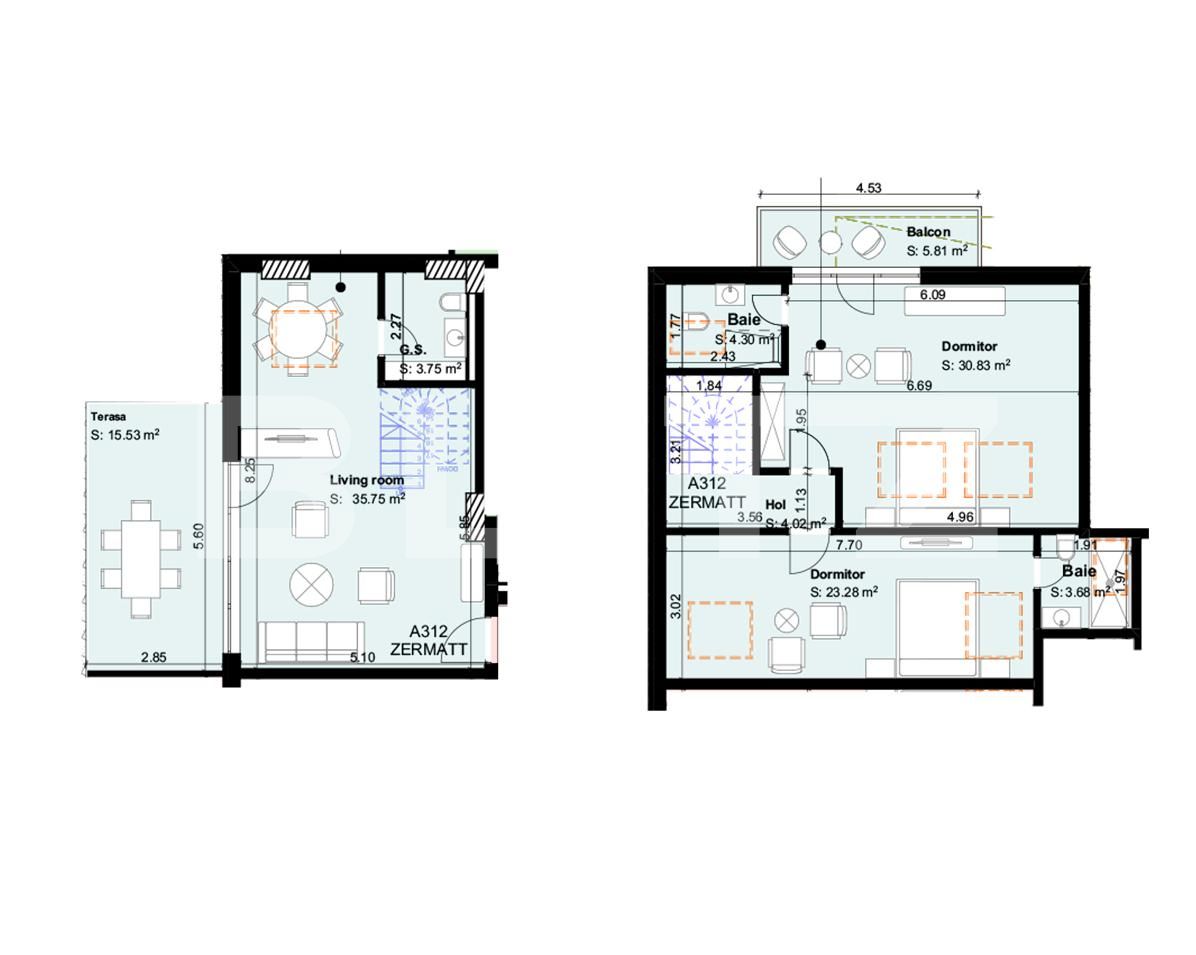 Investitie! Camera de hotel, 127.83 mp, terasa 21.34 mp, Valea Prahovei