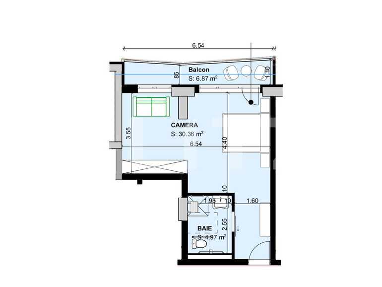 Apartament de vânzare 2 camere Exterior Sud - 66320AV | BLITZ Brașov | Poza1