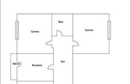 Apartament de vanzare cu 2 camere, 48 mp, zona Lidl