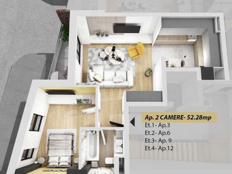 Apartament de vânzare 2 camere Semicentral - 66651AV | BLITZ Cluj-Napoca | Poza1