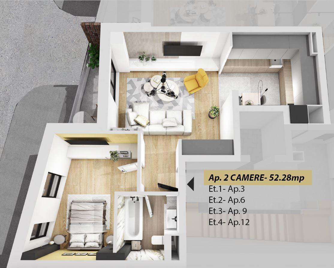 Apartament situat in zona centrala intr-o constructie premium!
