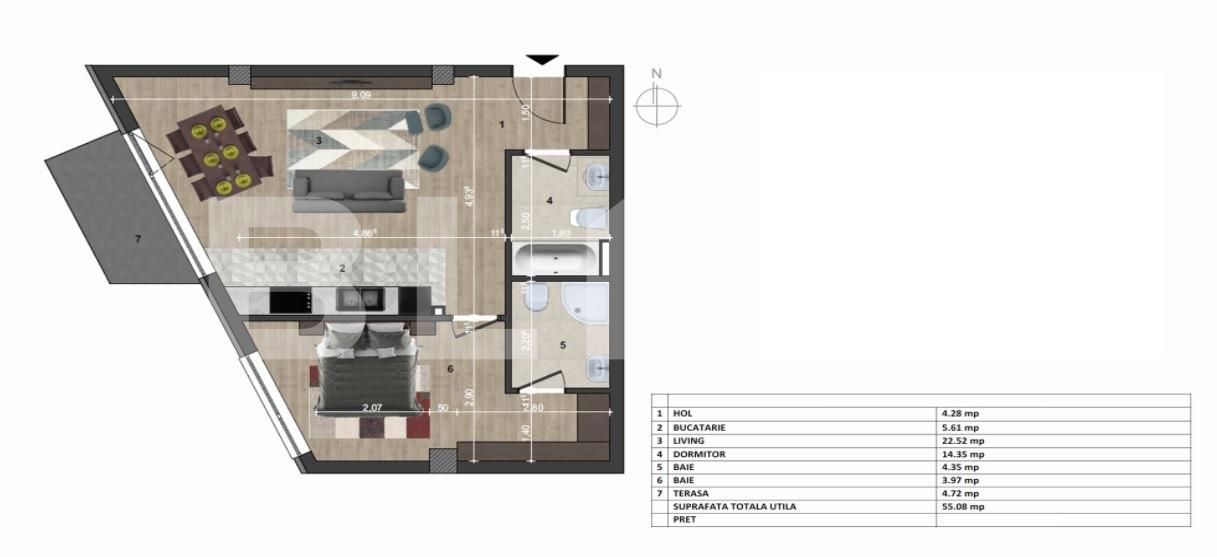 Apartament de vânzare 2 camere Europa - 66756AV | BLITZ Cluj-Napoca | Poza5