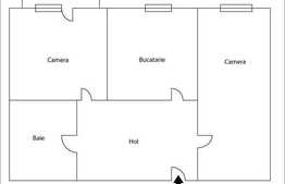 Apartament decomandat cu 2 camere, mobilat si utilat