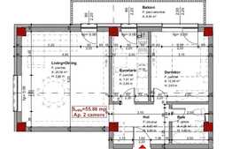 Apartament 2 camere  l  55 mp  l  Terasa  l  Zona Leroy Merlin