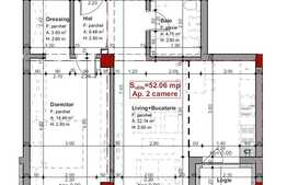 Apartament 2 camere  l  52 mp  l  orientare sudica  l  zona Leroy Merlin