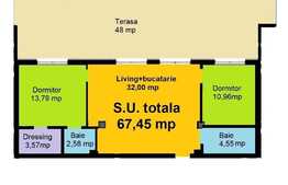 Penthouse la cheie, 3 camere, terasa 48 mp, zona VIVO