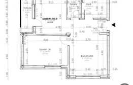 Vanzare apartament semifinisat,  2 camere, 51 mp, decomandat