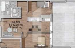 Exclusivitate! Reducere de pret! Apartament 3 camere, 36 mp terasa, semifinisat, zona Taietura turcului