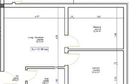 Apartament cu 3 camere, semifinisat, 52 mp, zona Cetatii!