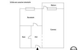 1 camera de vanzare, 40 mp, imobil nou