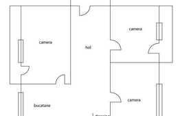 3 camere 67 mp cu 2 balcoane si boxa,  zona Calea Floresti, mobilat complet