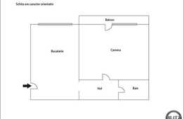 Apartament 1 camera, 36 mp, decomandat, Floresti, zona linistita,