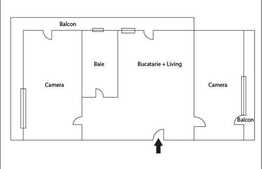 Apartament 3 camere, 68 mp cu 2 balcoane, garaj subteran inclus