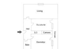 Apartament de 2 camere decomandate, 57 mp, zona strazii Tasnad
