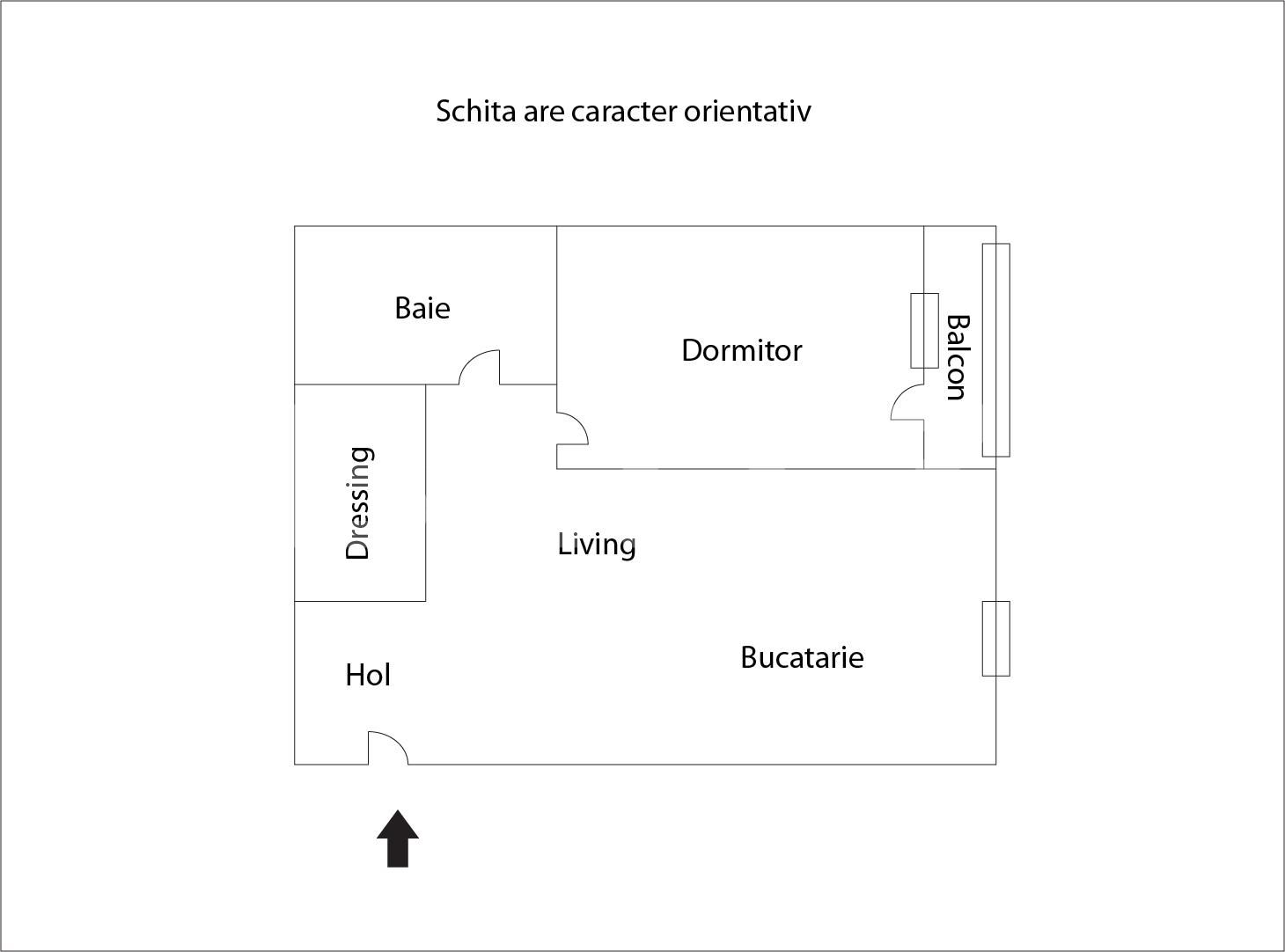Apartament semidecomandat, 2 camere,parcare , zona Metro