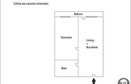 Vanzare 1 camera, 38 mp utili, semifinisat zona Sesul de Sus!