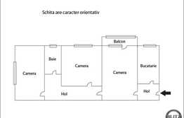 Vanzare 3 camere 65 mp, zona Piata Hermes, ideal investitie, etaj intermediar