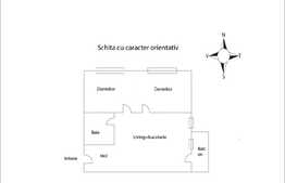 3 camere, la cheie, 64  mp., zona Terra