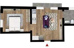 Apartament 2 camere, 49 mp, parcare, incalzire in pardoseala, zona Terra