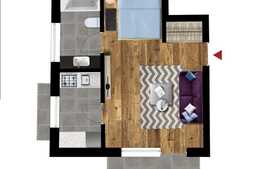 Garsoniera de 39 mp, parcare, incalzire in pardoseala, zona Terra