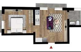 2 camere, 49 mp, parcare, incalzire in pardoseala, zona Terra