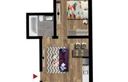 Apartament 2 camere, 51 mp, parcare, incalzire in pardoseala, zona Terra