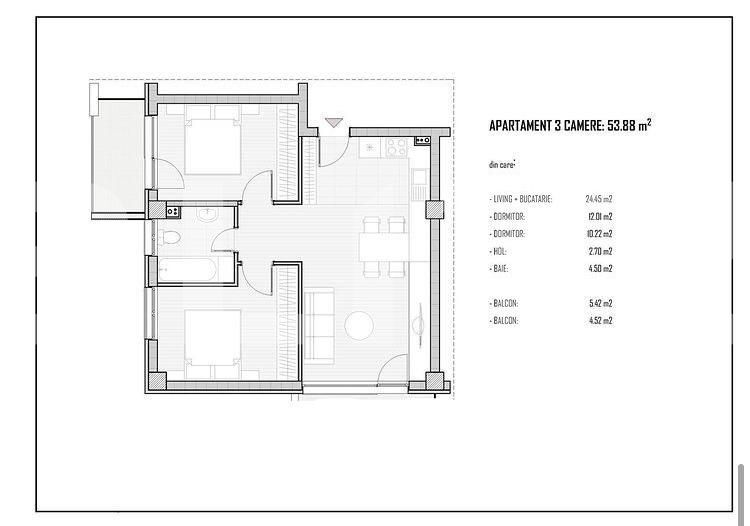 Apartament de vânzare 3 camere Baciu - 68342AV | BLITZ Cluj-Napoca | Poza2