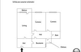 Vanzare apartament 3 camere, 64 mp utili, zona Grigore Alexandrescu, cu boxa