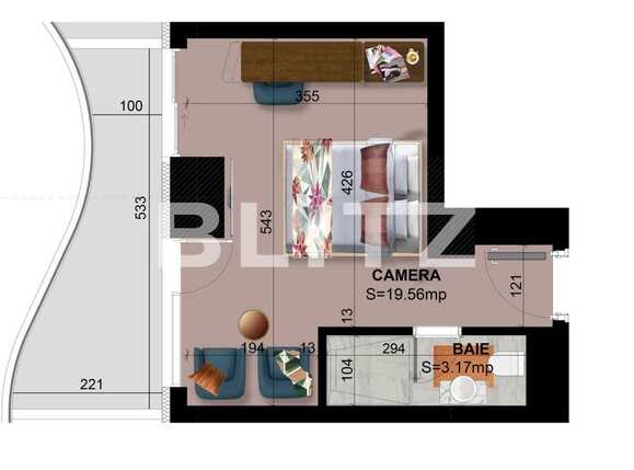 Garsonieră de vânzare Exterior Est - 68419AV | BLITZ Brașov | Poza1