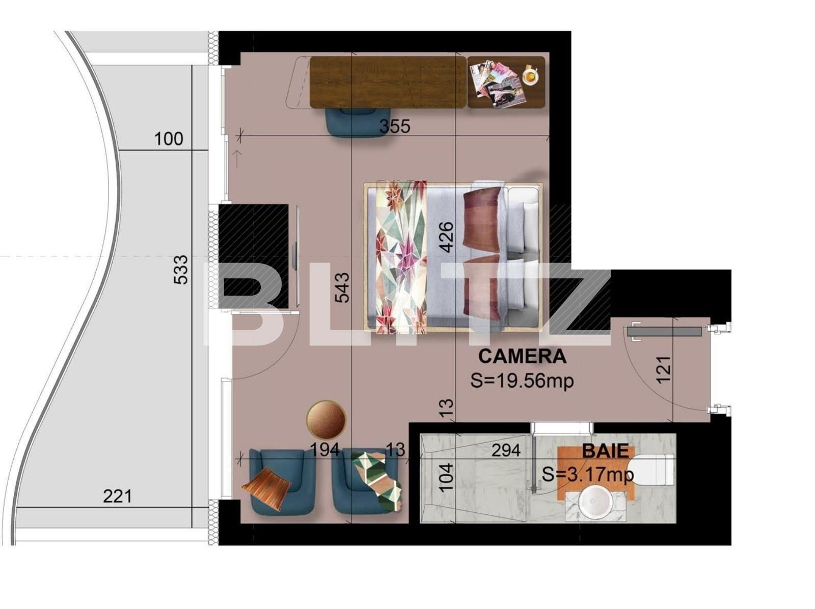 Garsonieră de vânzare Exterior Est - 68419AV | BLITZ Brașov | Poza1