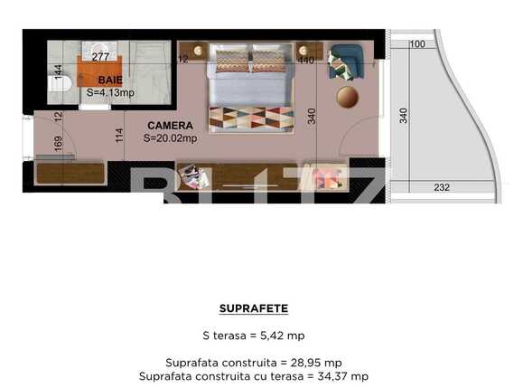 Apartament de vânzare 2 camere Exterior Est - 68432AV | BLITZ Brașov | Poza1